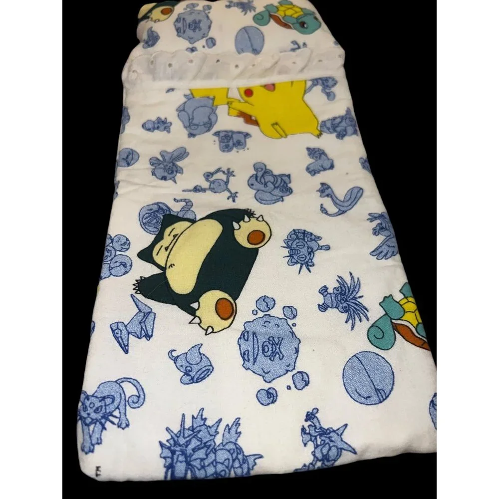 Vintage Homemade 1990s Beanie Baby/Doll‎ Sleeping Bag Pokemon 1998 13” Long